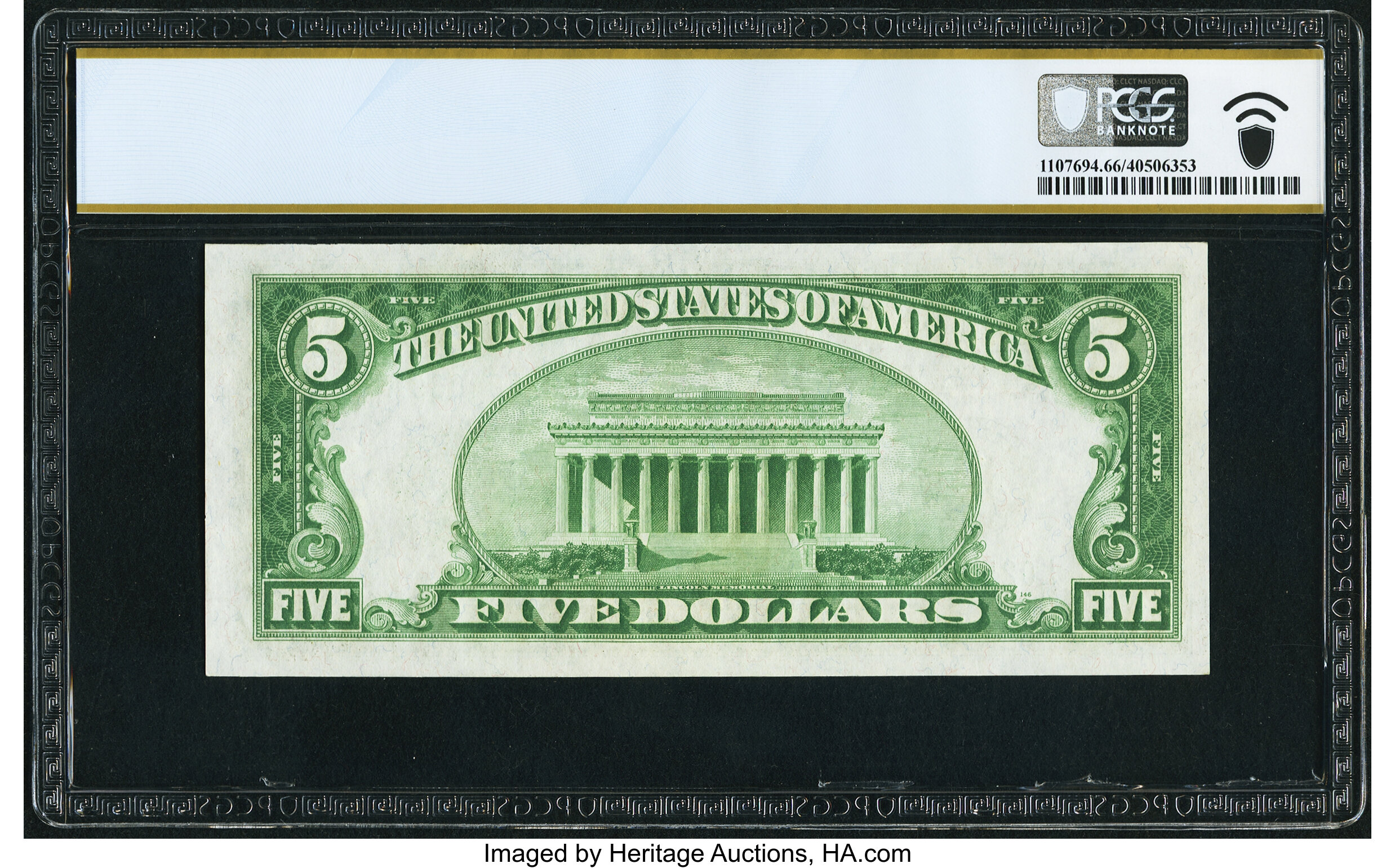 image for: Fr. 1950-L $5 1928 Federal Reserve Note. PCGS Banknote Gem Unc 66 PPQ....