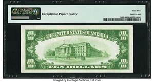 image for: Fr. 2000-K $10 1928 Federal Reserve Note. PMG Gem Uncirculated 65 EPQ....