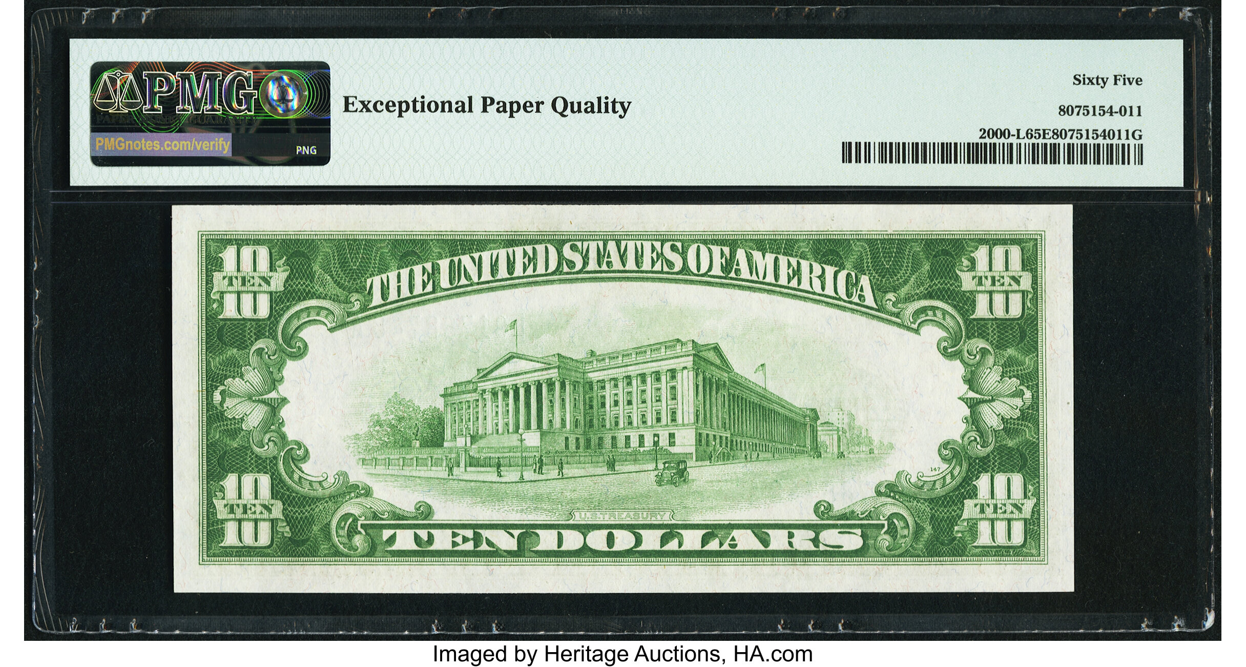 image for: Fr. 2000-L $10 1928 Federal Reserve Note. PMG Gem Uncirculated 65 EPQ....