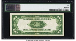 image for: Fr. 2201-C $500 1934 Light Green Seal Federal Reserve Note. PMG Extremely Fine 40....