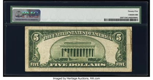 image for: Fr. 2307* $5 1934A North Africa Silver Certificate Star. PMG Very Fine 25....