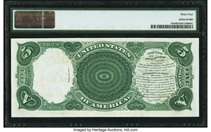 image for: Fr. 81 $5 1880 Legal Tender PMG Choice Uncirculated 64....