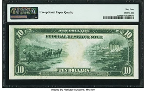 image for: Fr. 930 $10 1914 Federal Reserve Note PMG Choice Uncirculated 64 EPQ....