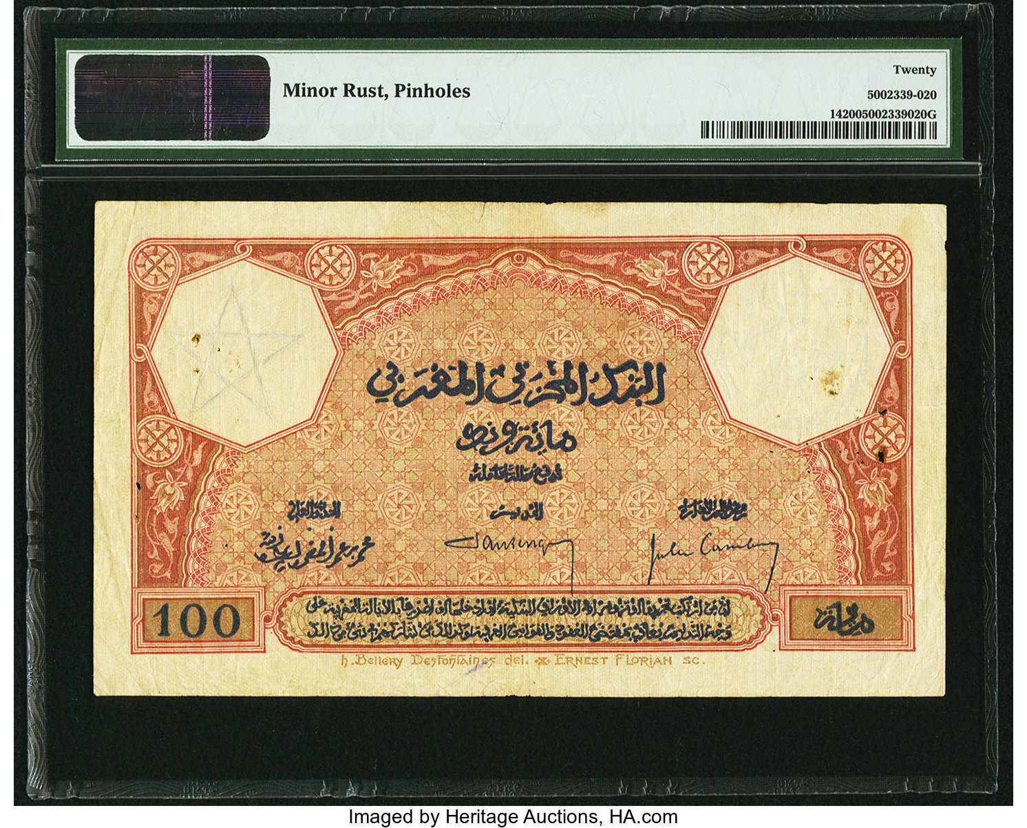 image for: Morocco  100 francs(B213as)