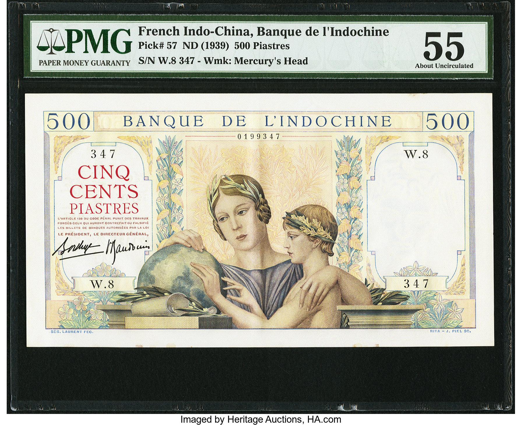 image for: French Indo-China  500 piastres(B144as)