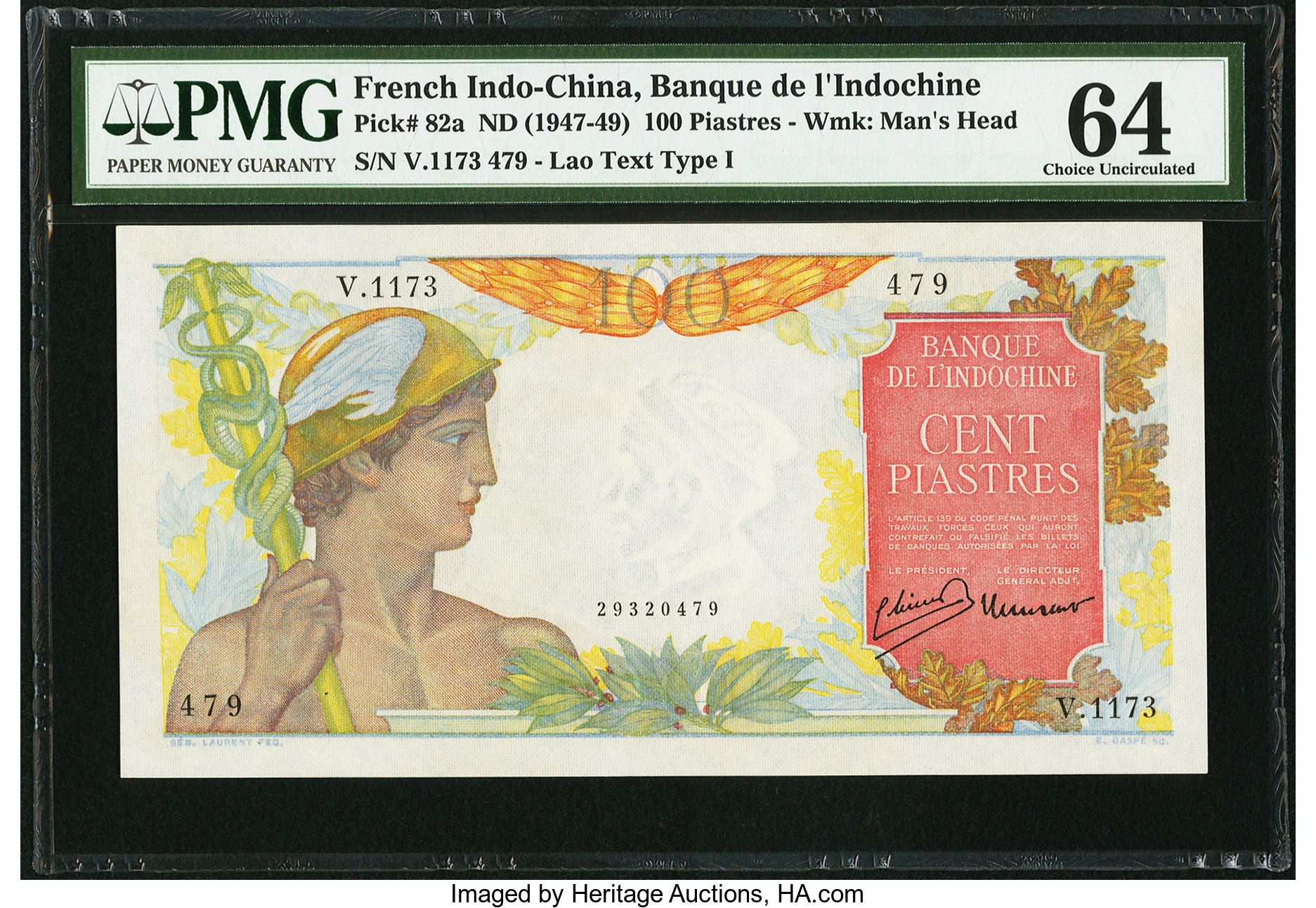 image for: French Indo-China  100 piastres(B166bs)
