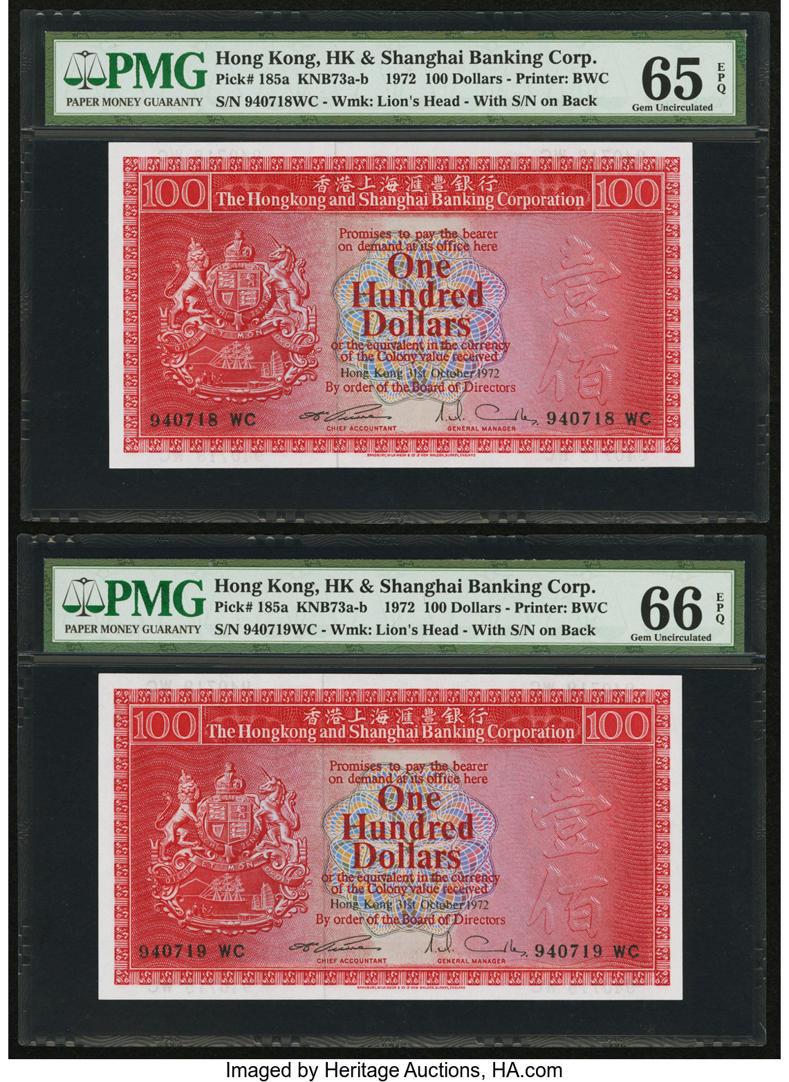 image for: Hong Kong  100 dollars (B667c)