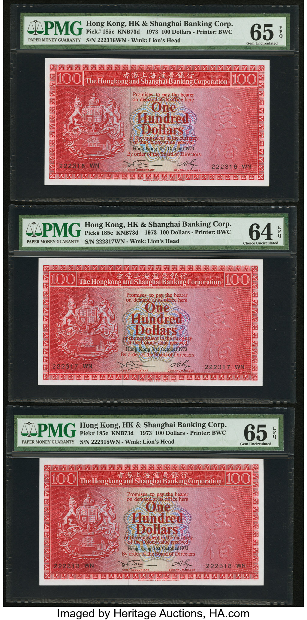 image for: Hong Kong  100 dollars (B667b)