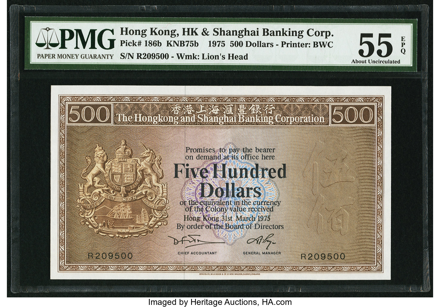 image for: Hong Kong  500 dollars (B669b)