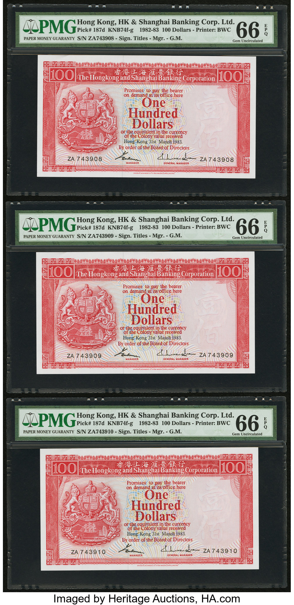 image for: Hong Kong  100 dollars (B668a)