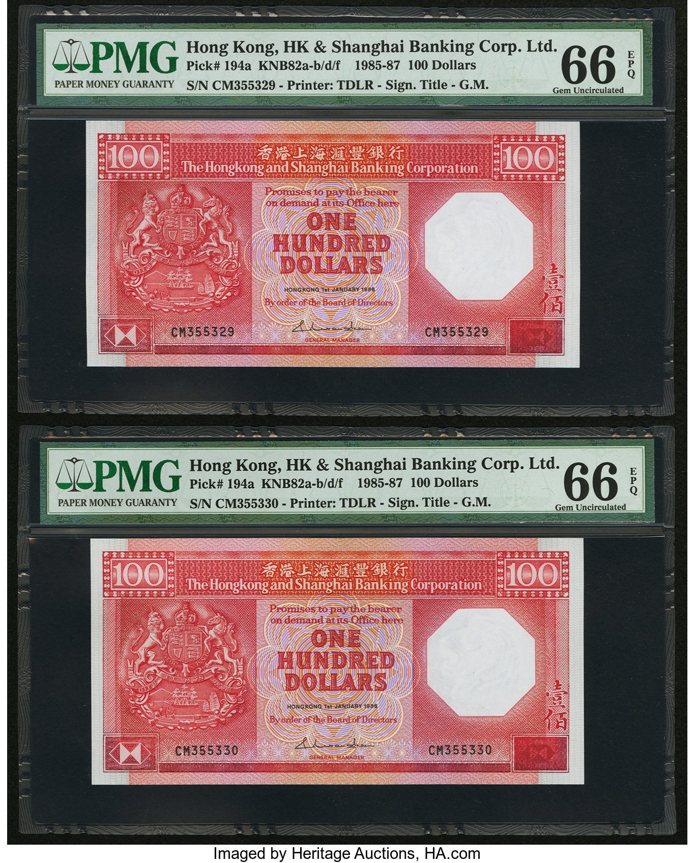 image for: Hong Kong  100 dollars (B676b)