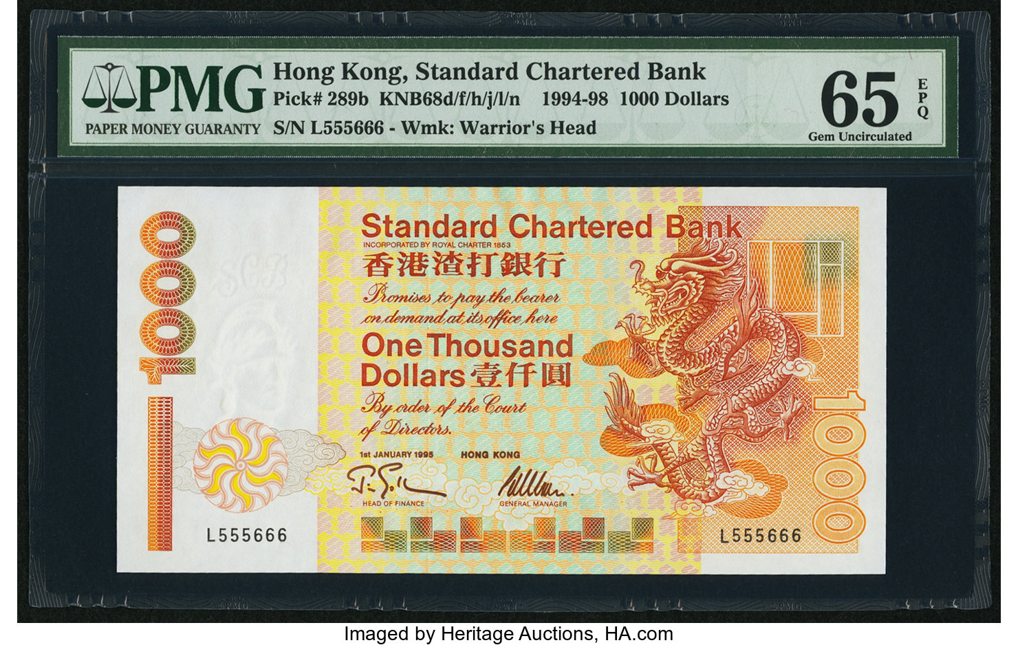 image for: Hong Kong  1,000 dollars (B412b)