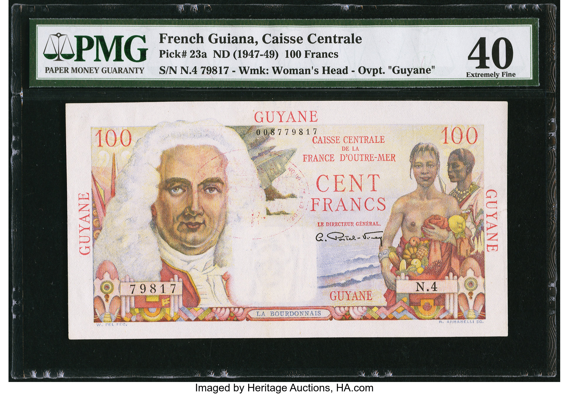 image for: French Guiana  100 francs (B407as1)