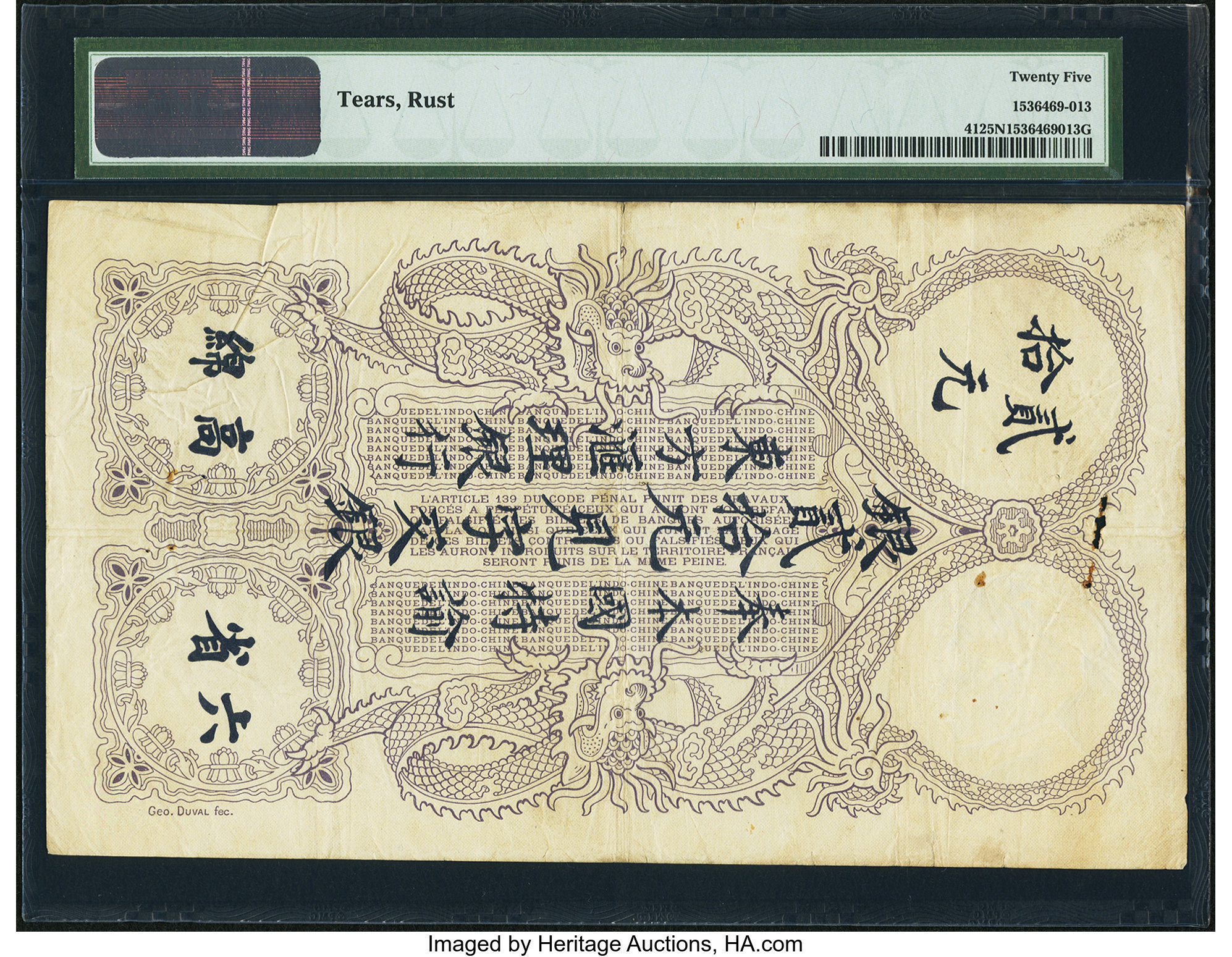 image for: French Indo-China  20 piastres(B127a)