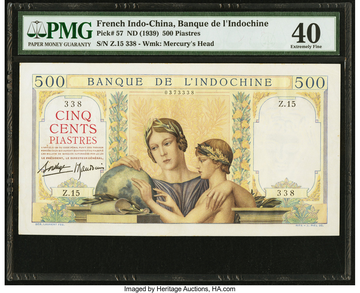image for: French Indo-China  500 piastres(B144as)