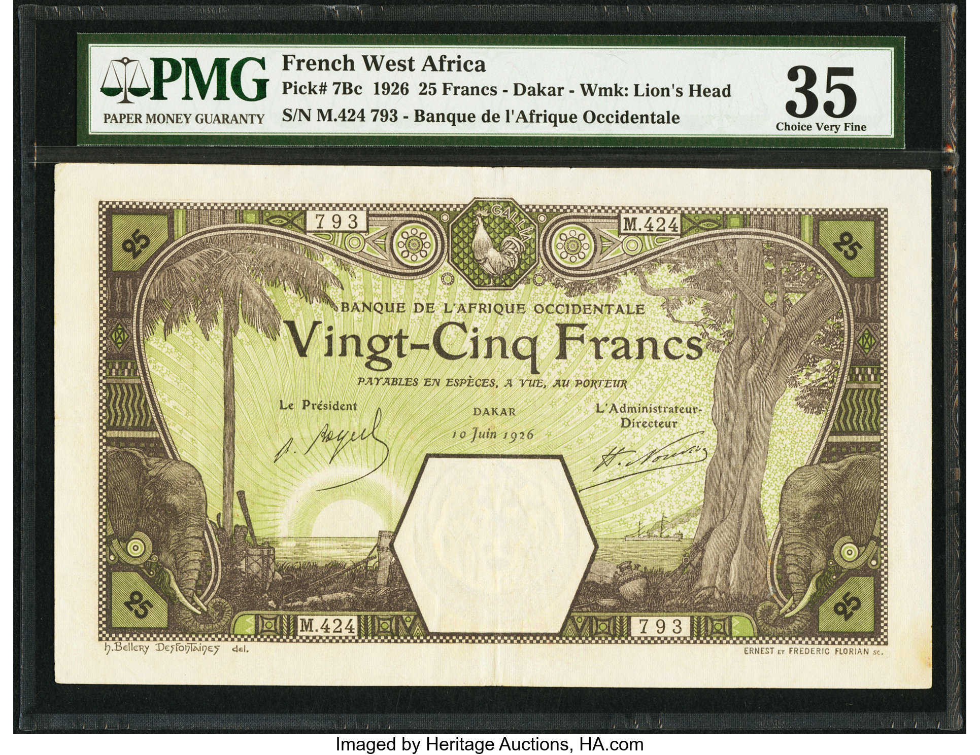 image for: French West Africa  25 francs (B102Gc)