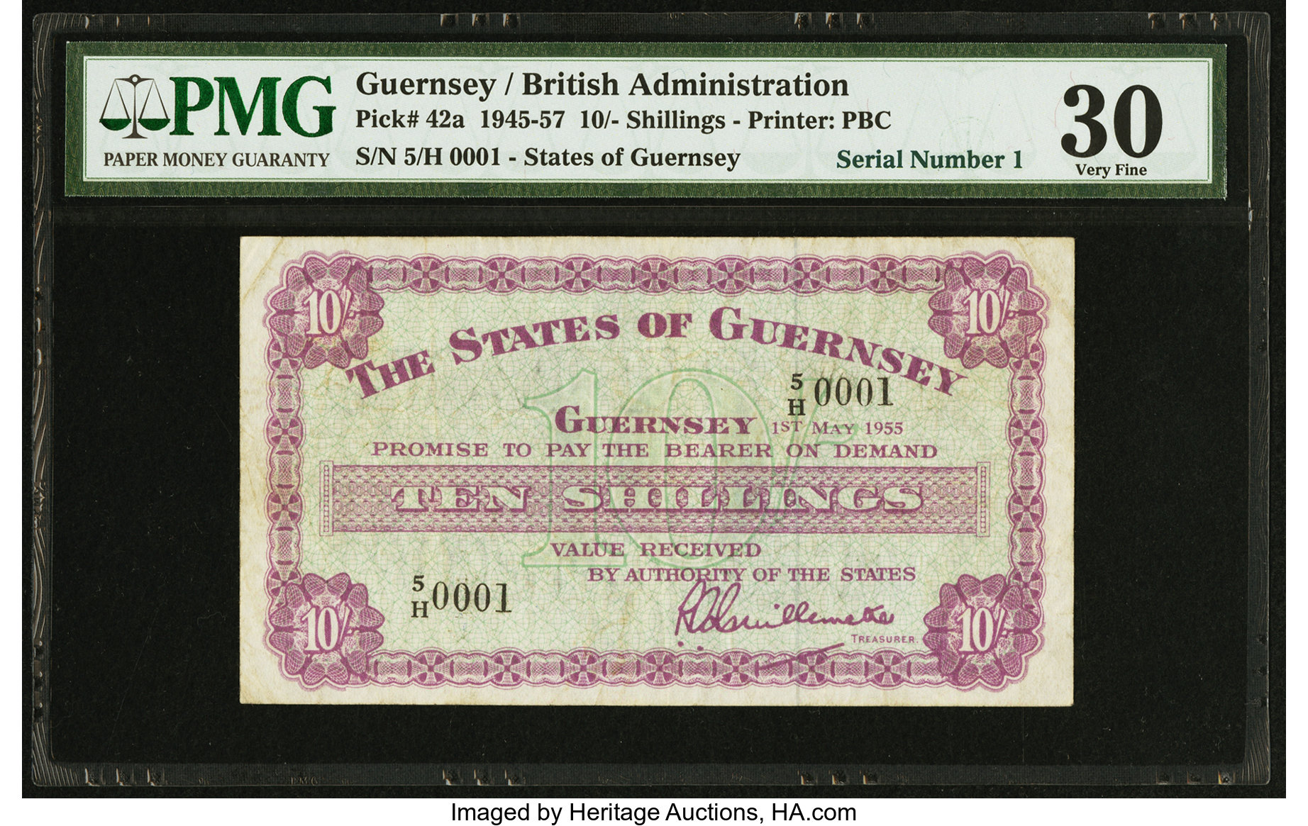 image for: Guernsey  10 shillings(B147i)