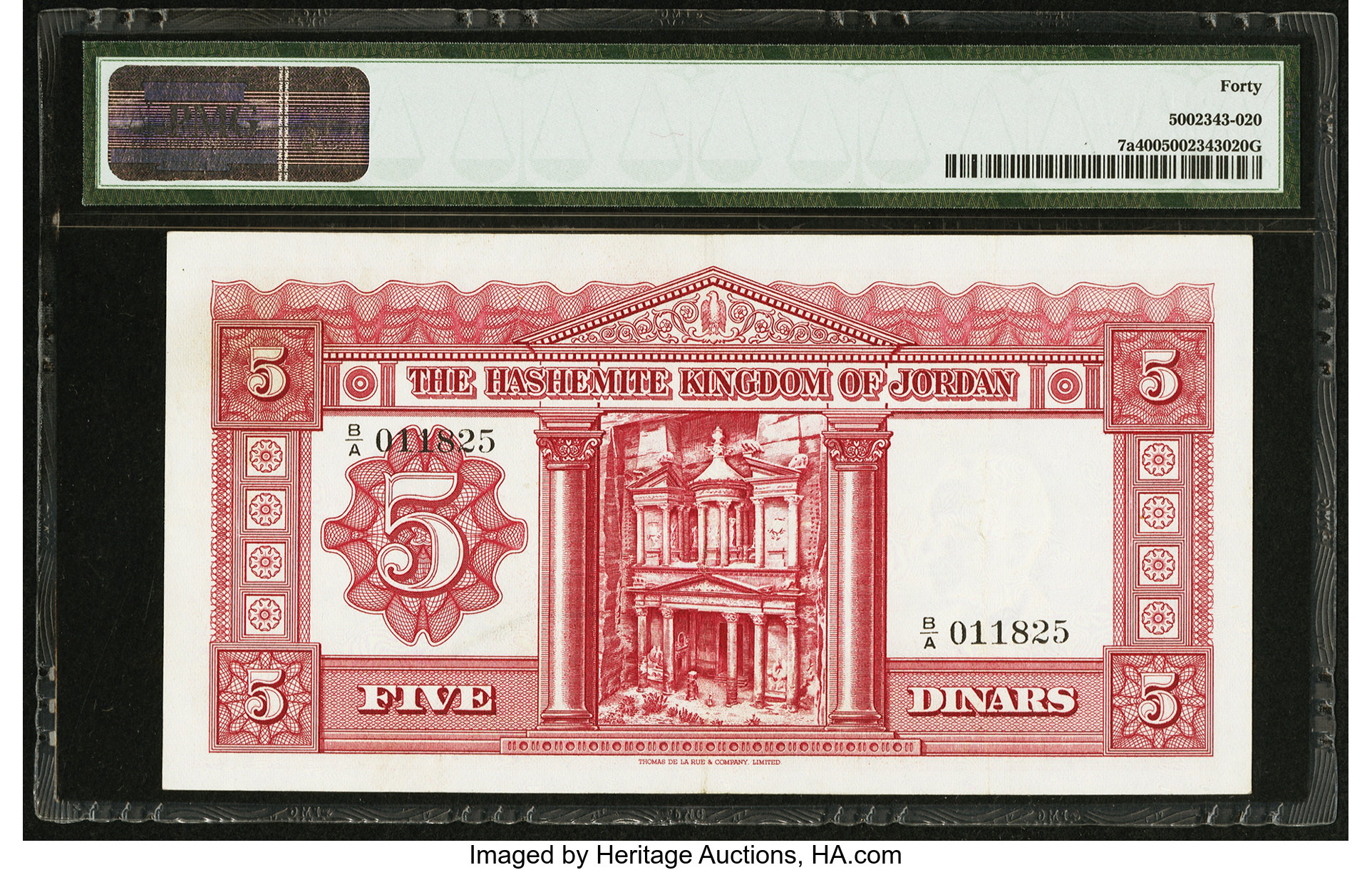 image for: Jordan  5 dinars (B108cs1)