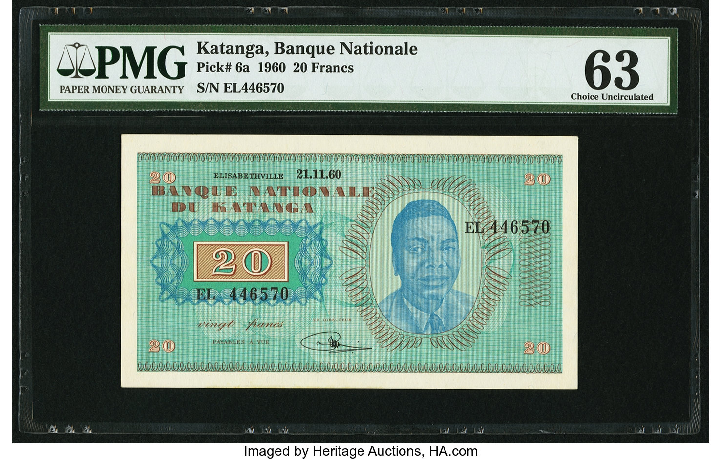image for: Katanga  20 francs(B202s)