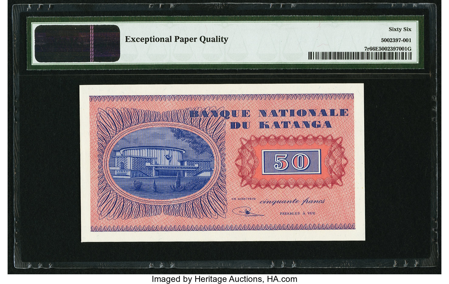 image for: Katanga  50 francs(B205a)