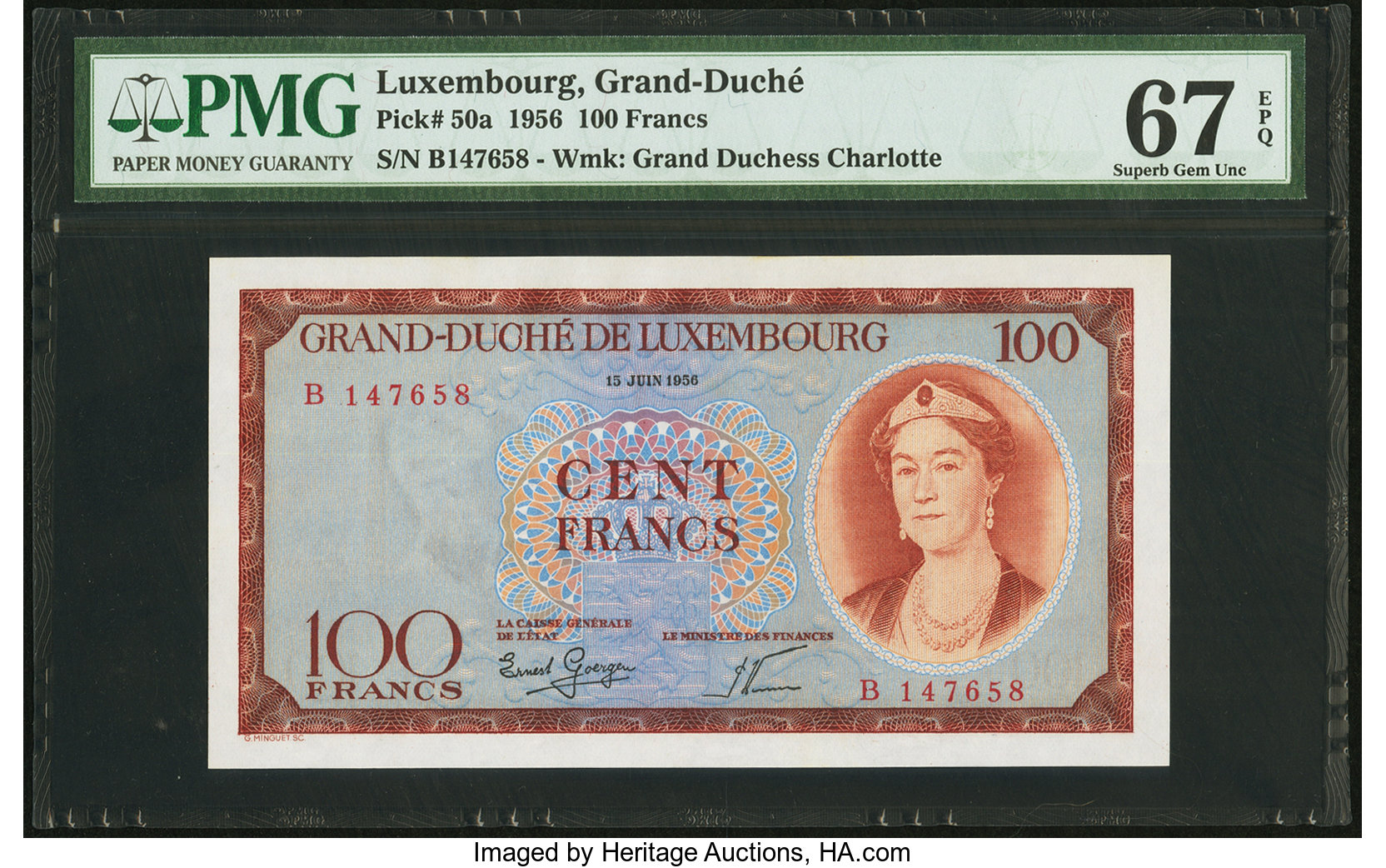 image for: Luxembourg  100 francs (B333a)
