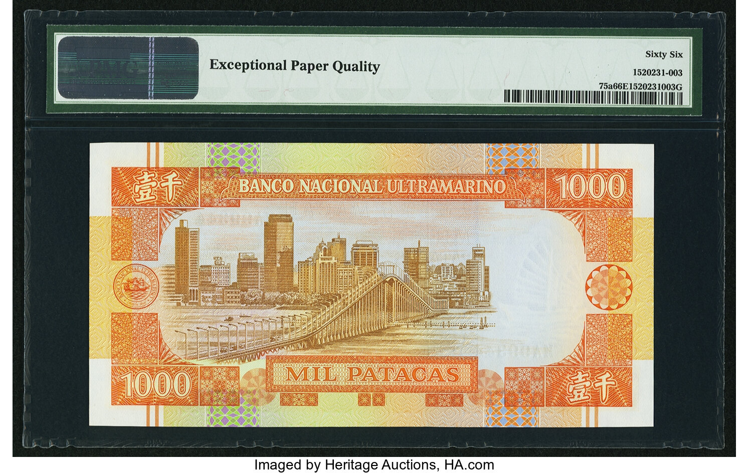 image for: Macau  1,000 patacas (B067f)