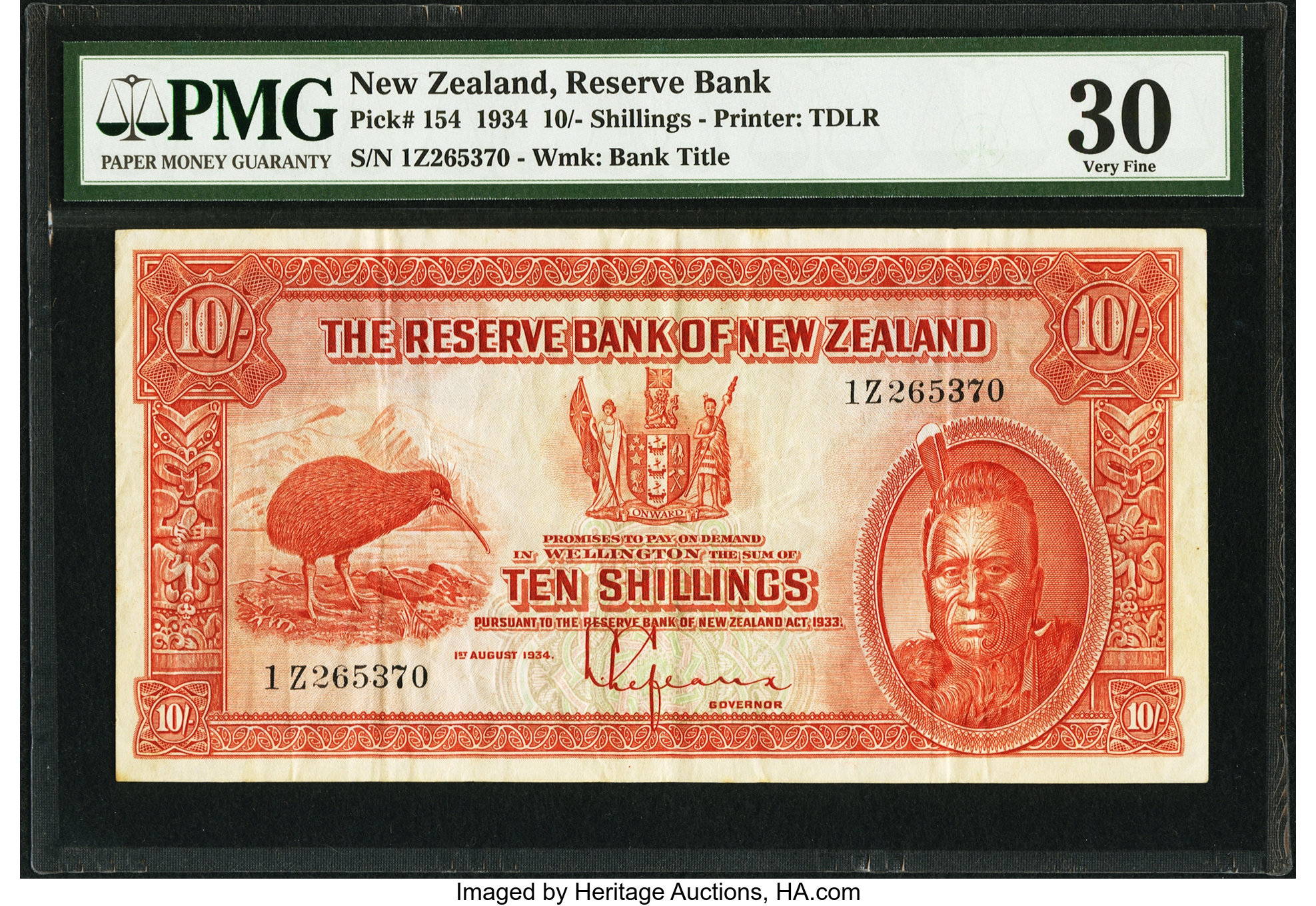 image for: New Zealand  10 shillings (B101as)