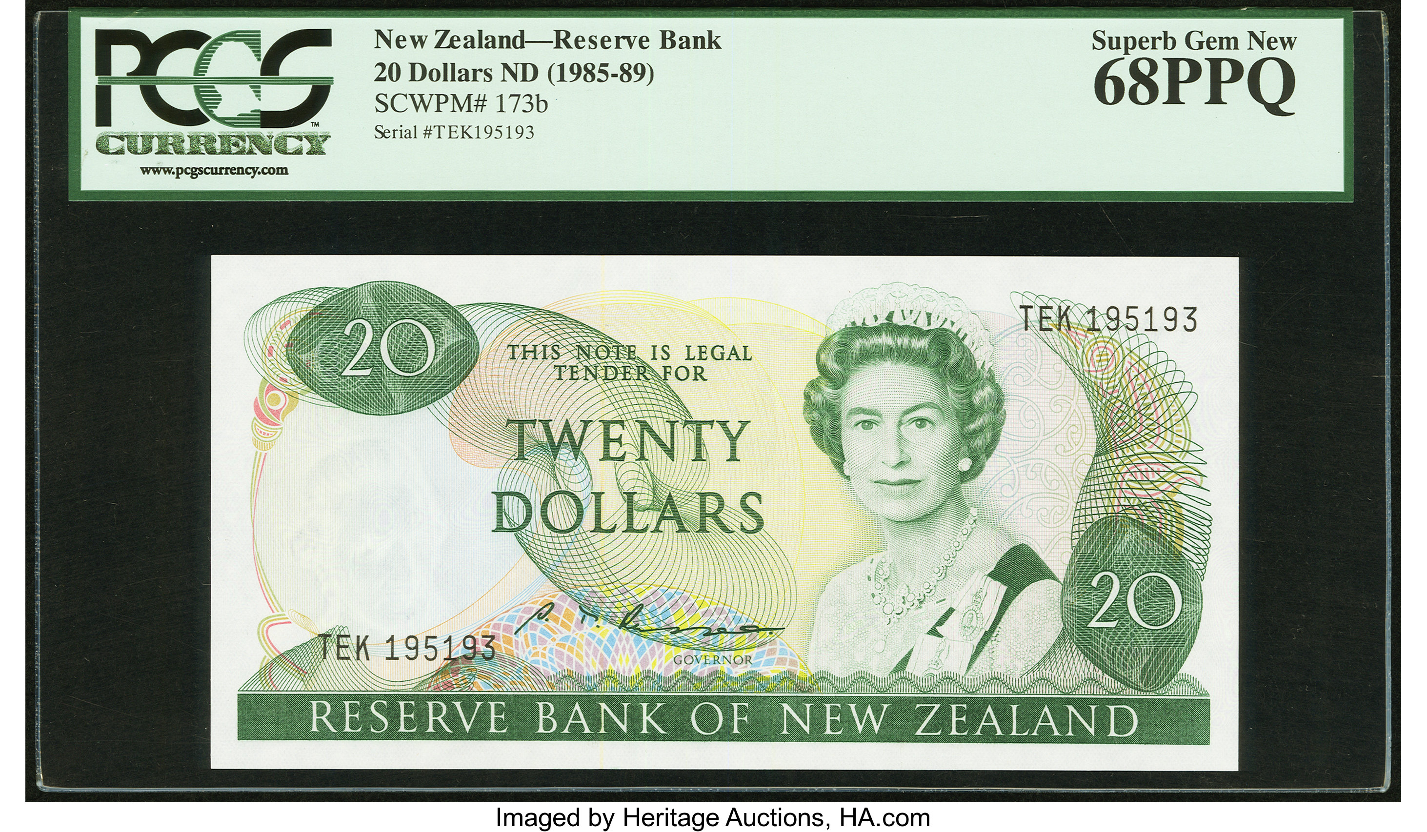 image for: New Zealand  20 dollars (B120bp)