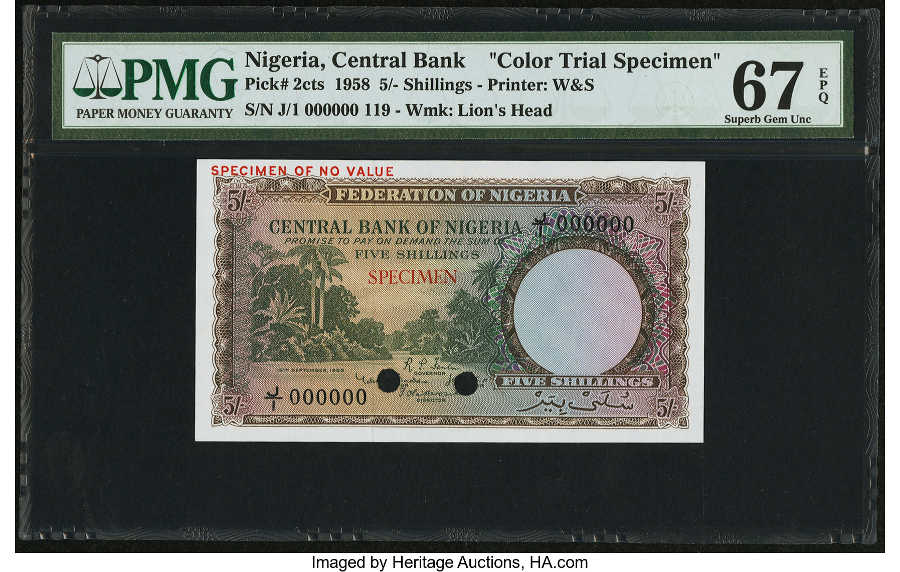 image for: Nigeria  5 shillings (B201at)