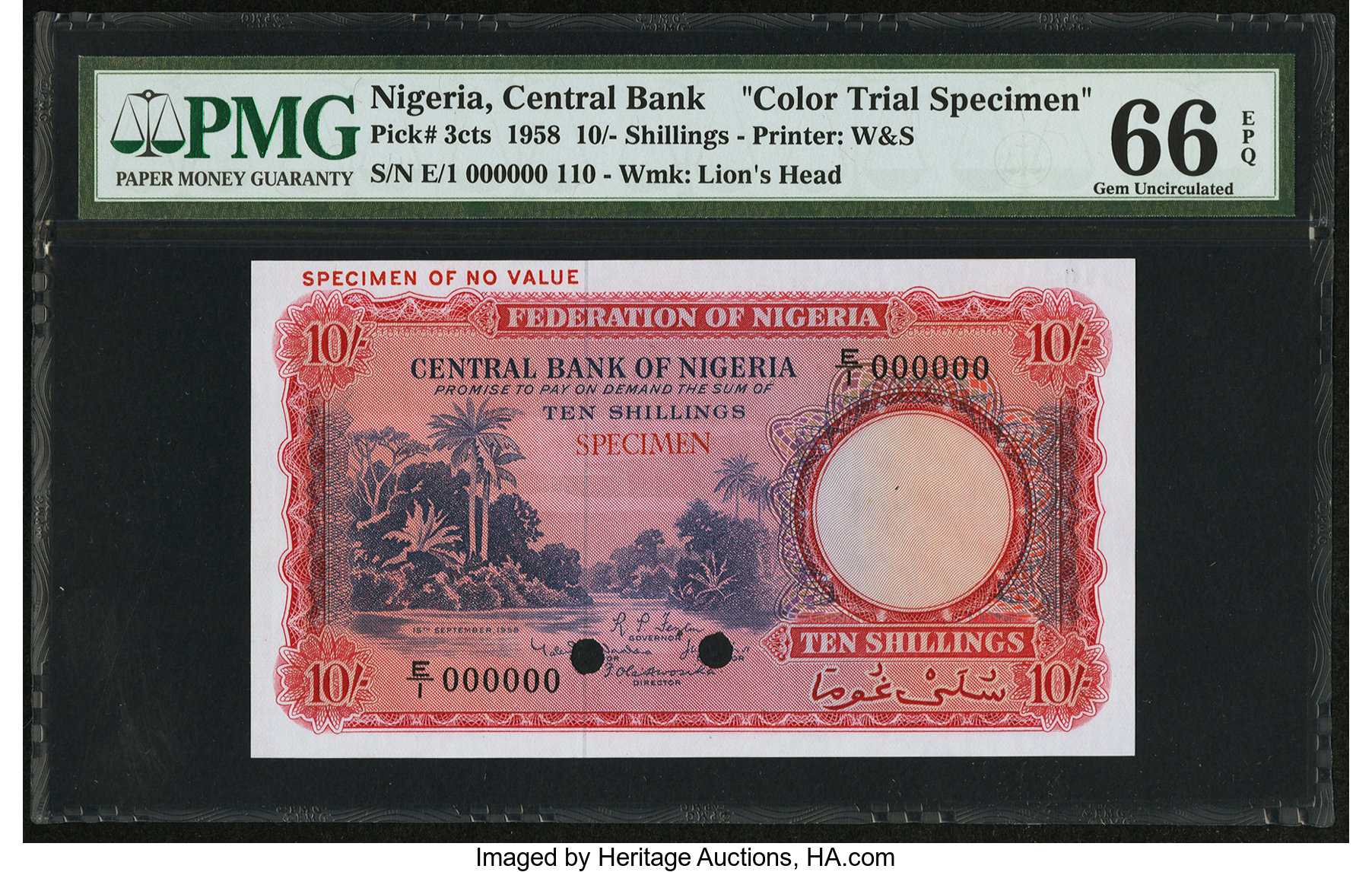 image for: Nigeria  10 shillings (B202as6)