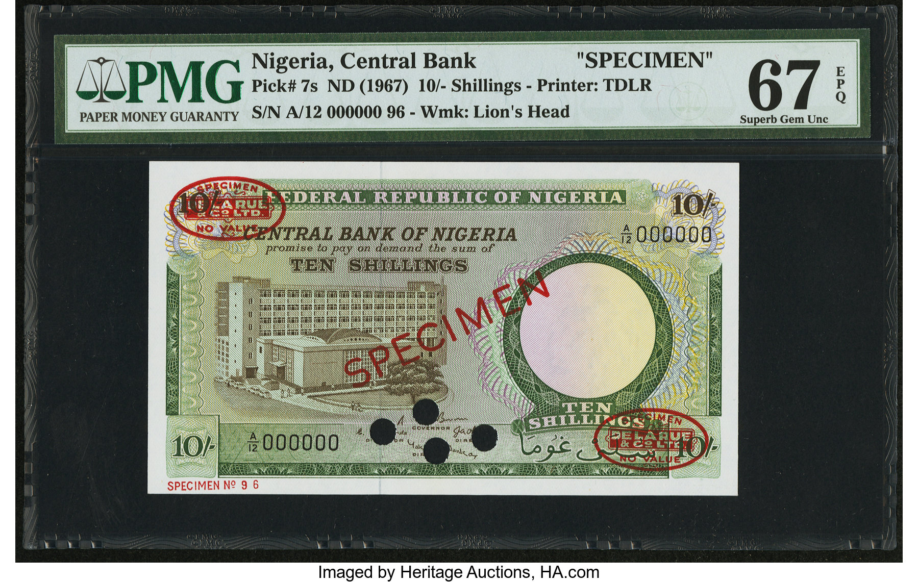 image for: Nigeria  10 shillings (B206as1)