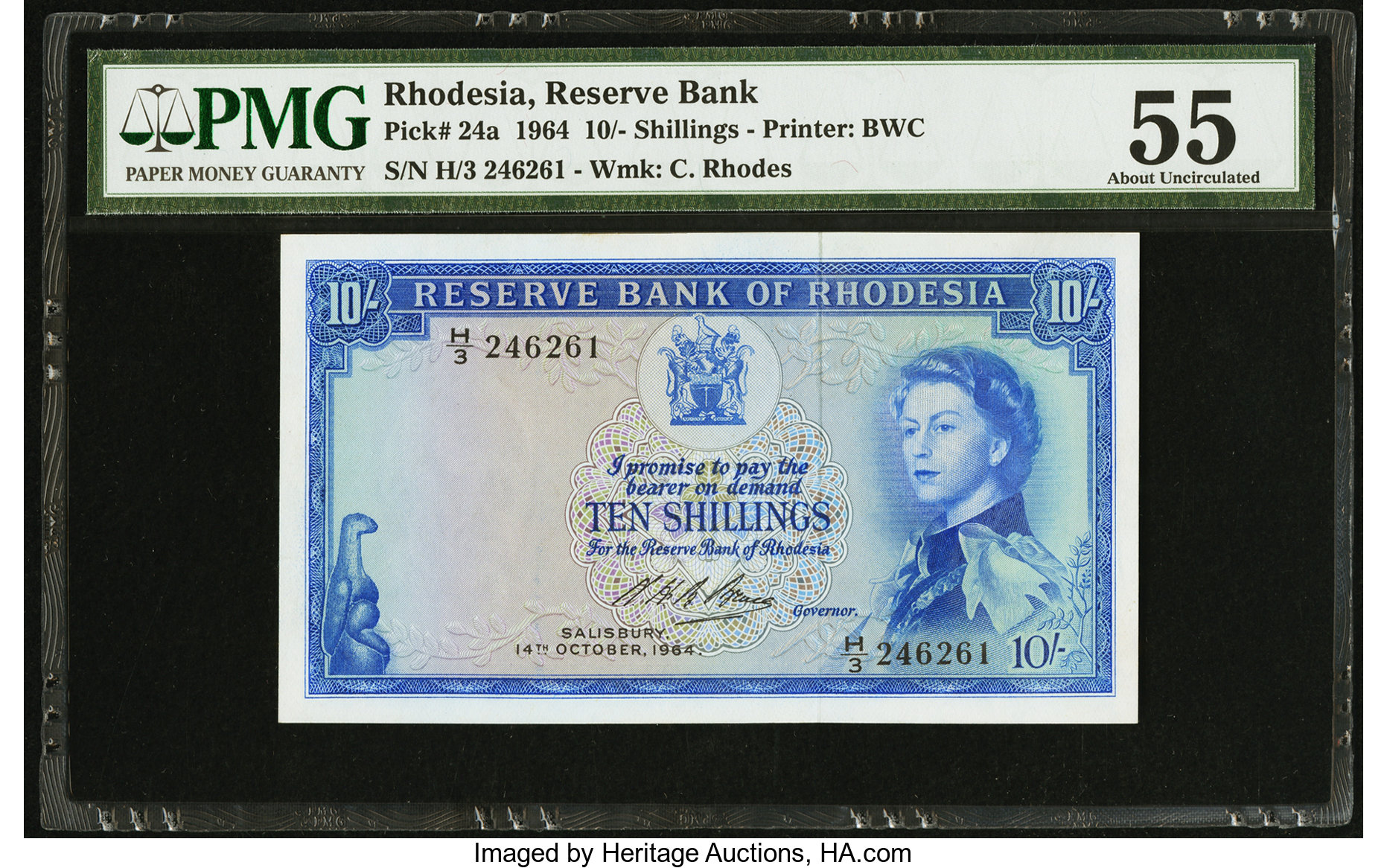 image for: Rhodesia  10 shillings(B101e)