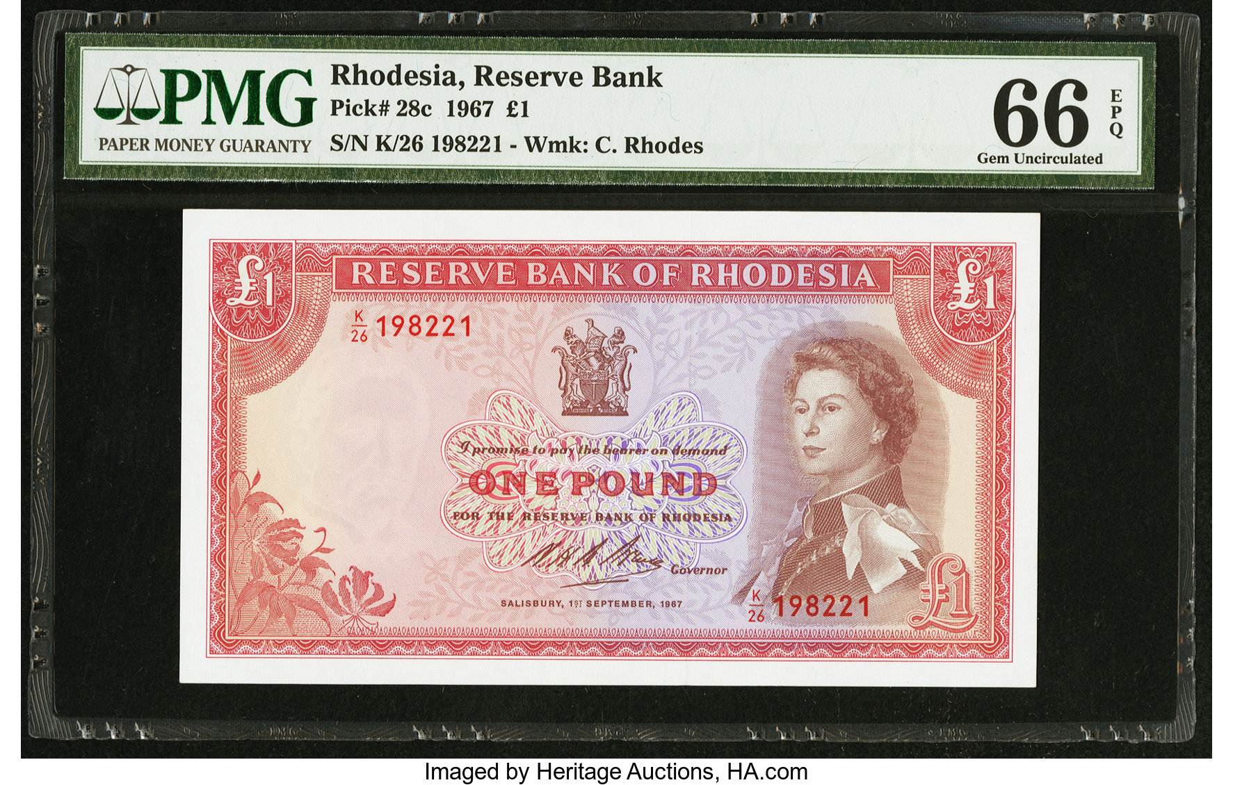 image for: Rhodesia  1 pound(B105at)