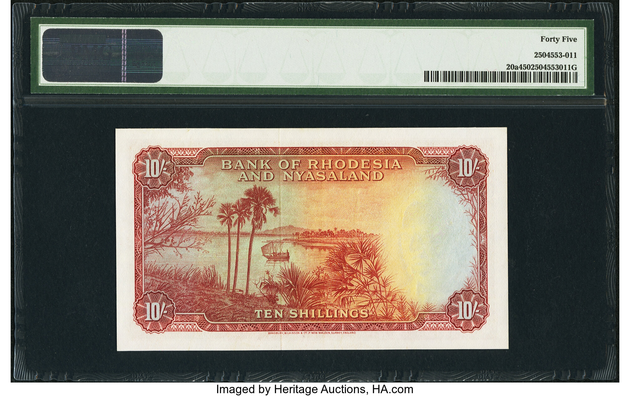image for: Rhodesia and Nyasaland  10 shillings(B101b22)
