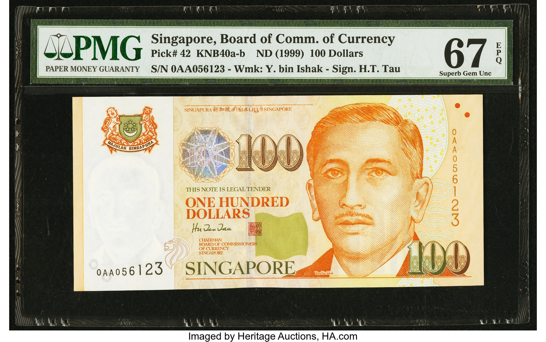 image for: Singapore  100 dollars (B136a)