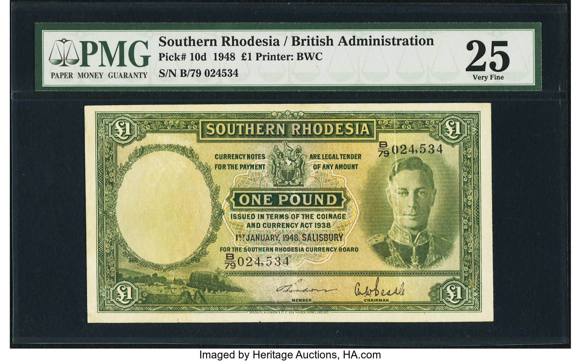 image for: Southern Rhodesia  1 pound (B104i6)