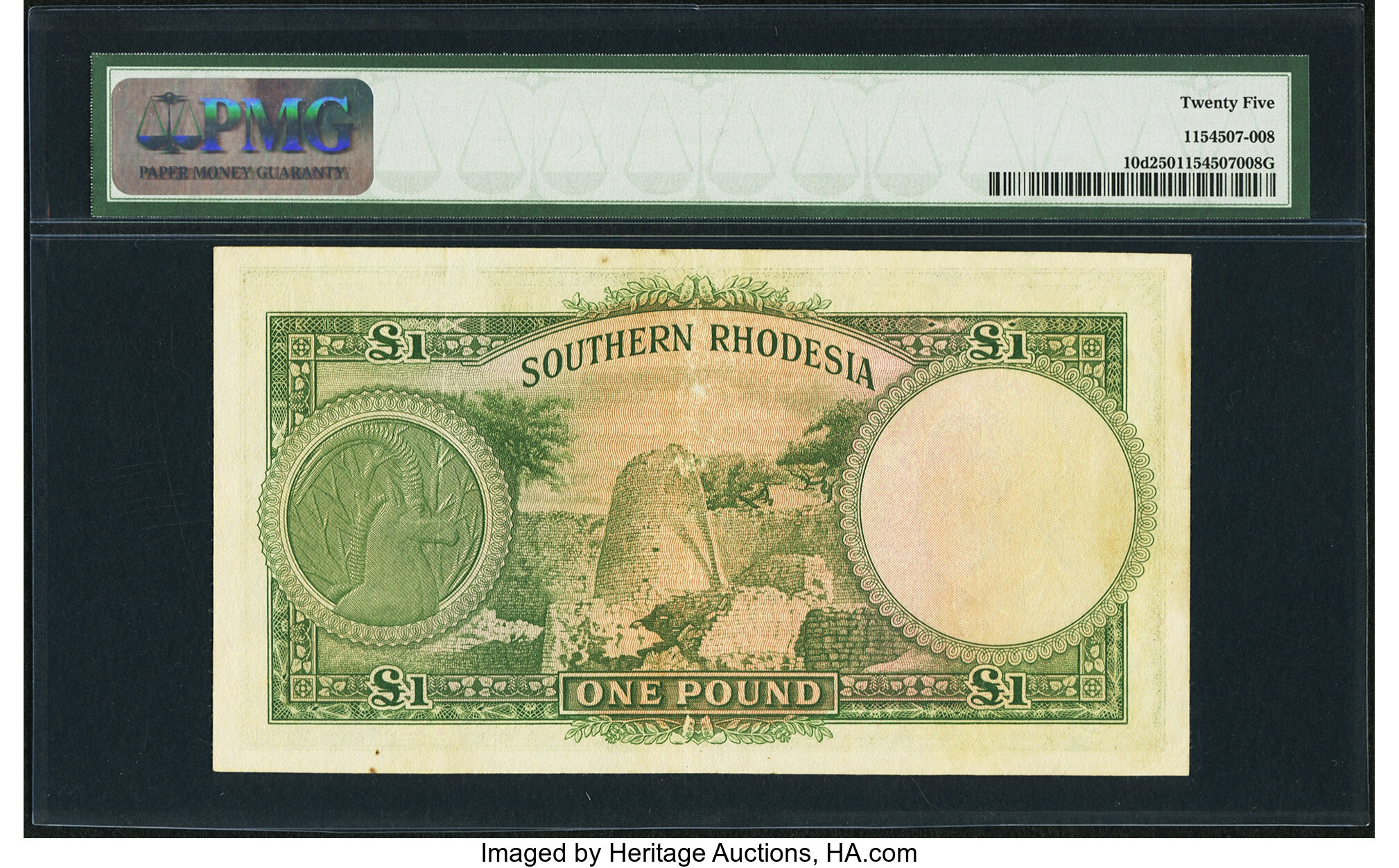 image for: Southern Rhodesia  1 pound (B104ds)