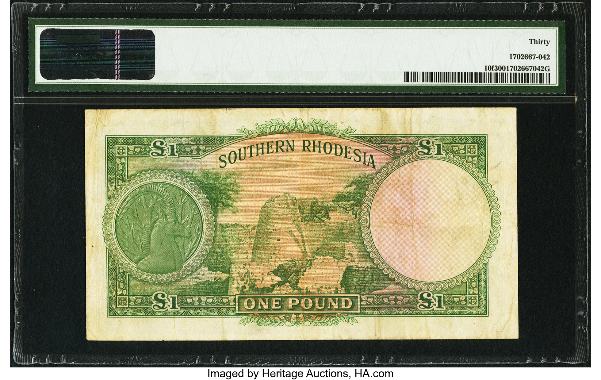 image for: Southern Rhodesia  1 pound (B104d2)
