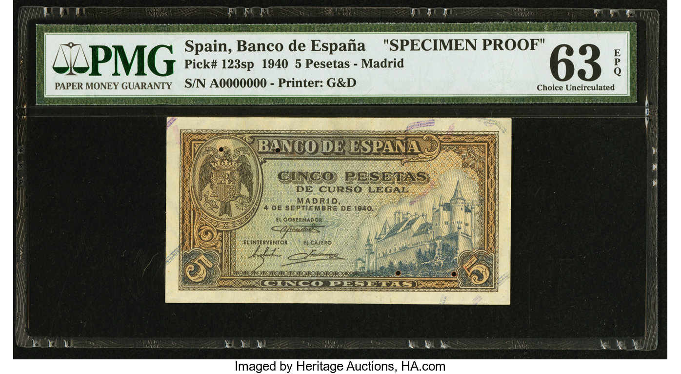 image for: Spain  5 pesetas (B589a)