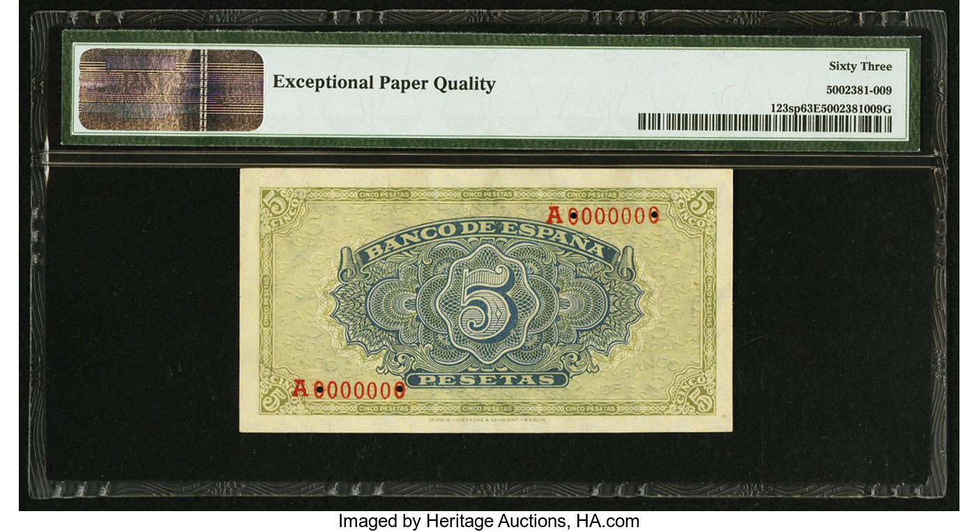 image for: Spain  5 pesetas (B589a)