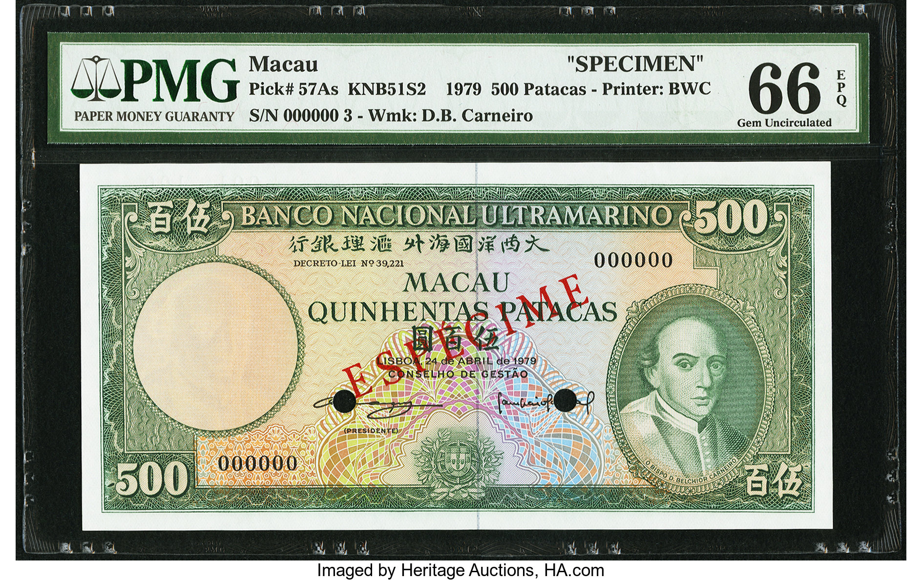 image for: Macau  100 patacas (B054gs)