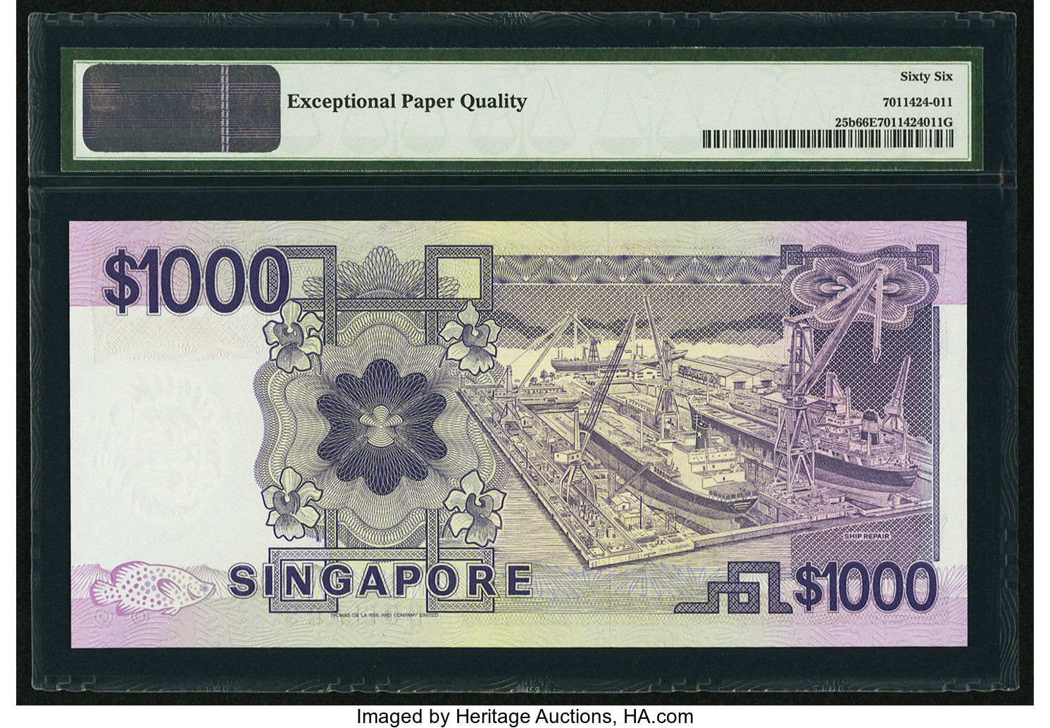 image for: Singapore  1,000 dollars (B126z)