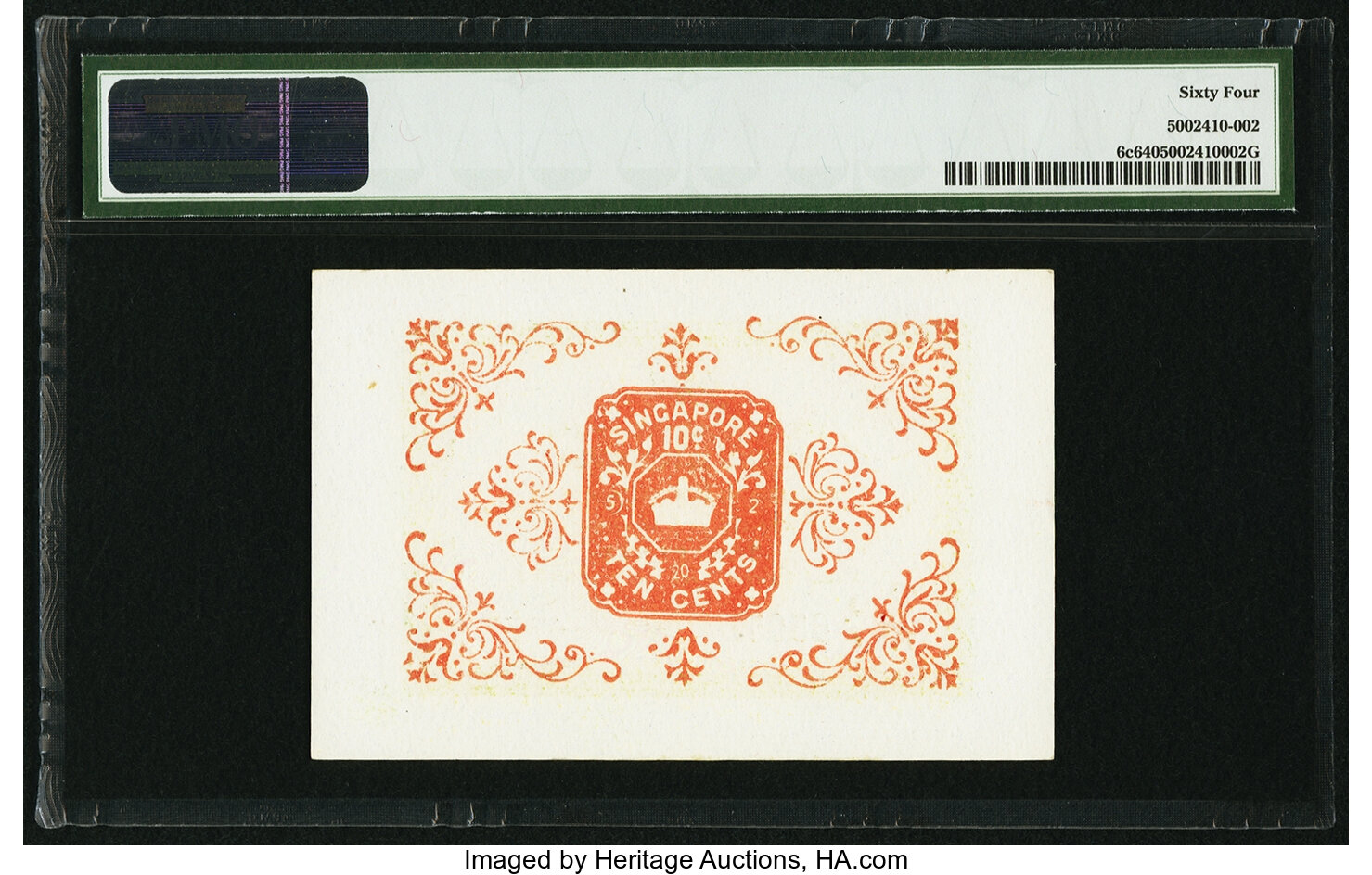 image for: Straits Settlements  10 cents(B115c)