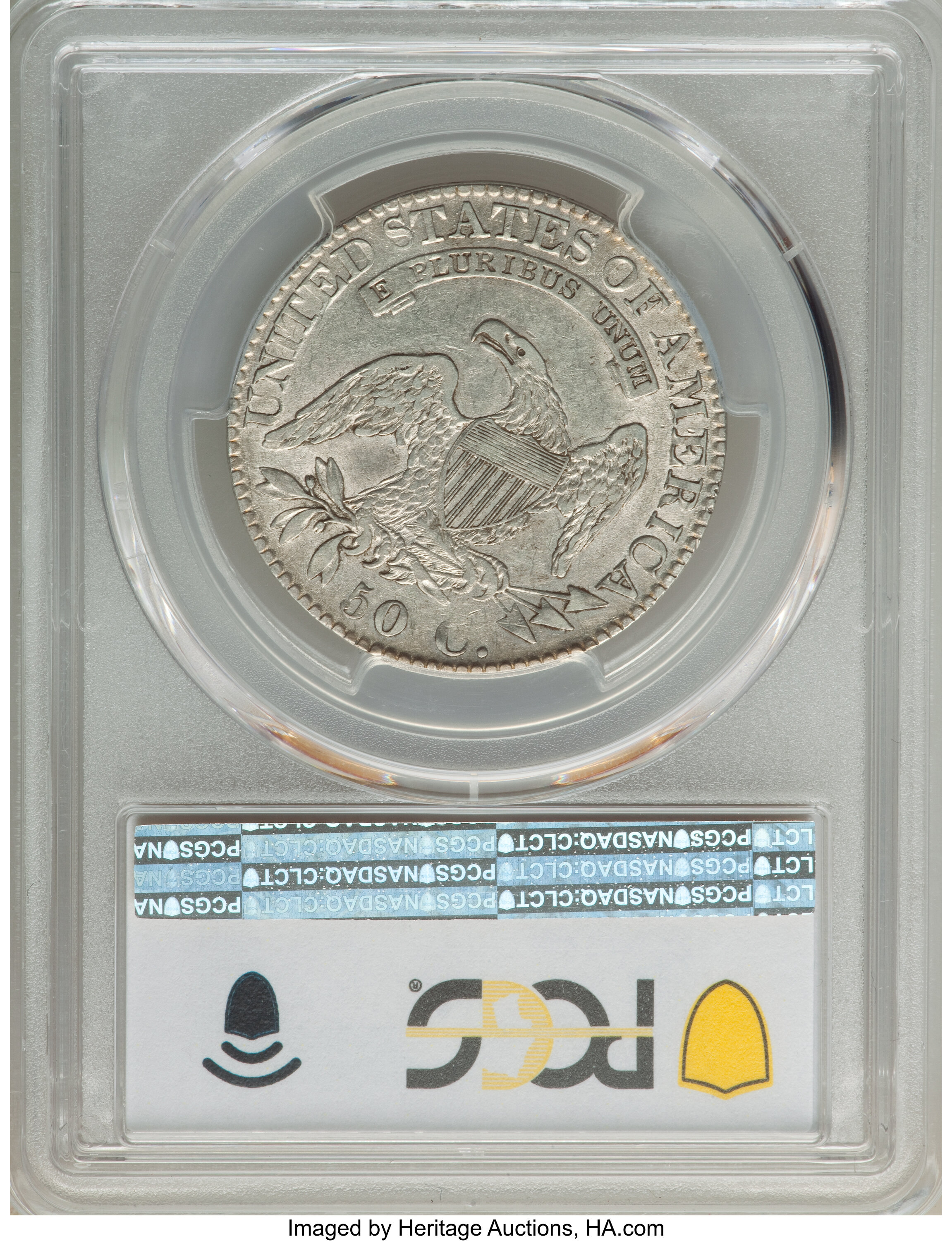 image for: 1824 50C Over Various Dates, O-103, R.1, XF40 PCGS. PCGS Population: (7/21). NGC Census: (8/49). CDN: $375 Whsle. Bid for N...