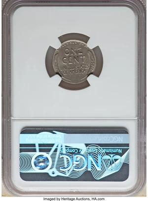 image for: 1958 1C Lincoln Cent -- Overstruck on 1958 Cuba 1C -- MS63 Brown NGC. (2.5 grams)....