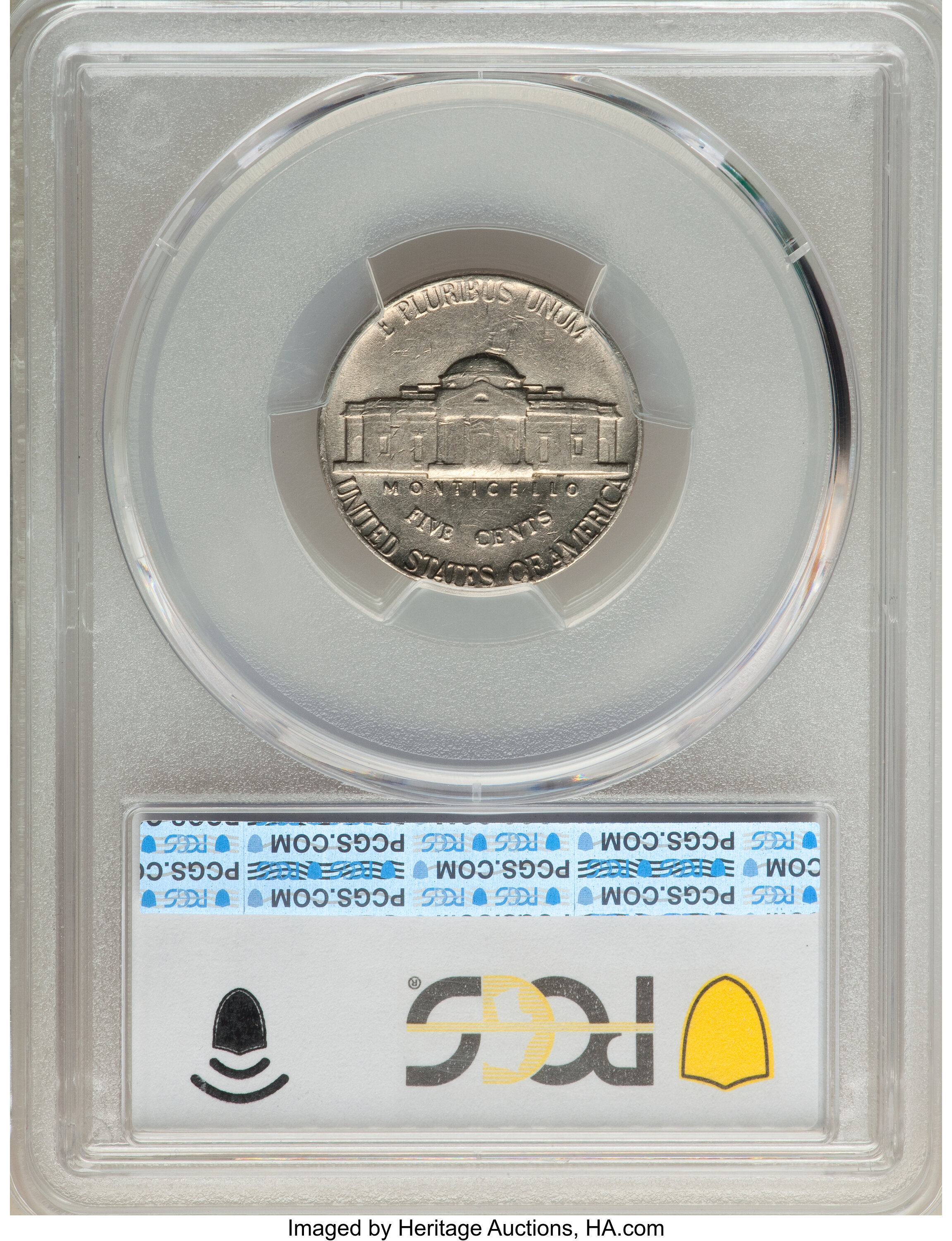 image for: 1976 5C Jefferson Nickel -- Obverse Lamination -- AU58 PCGS....