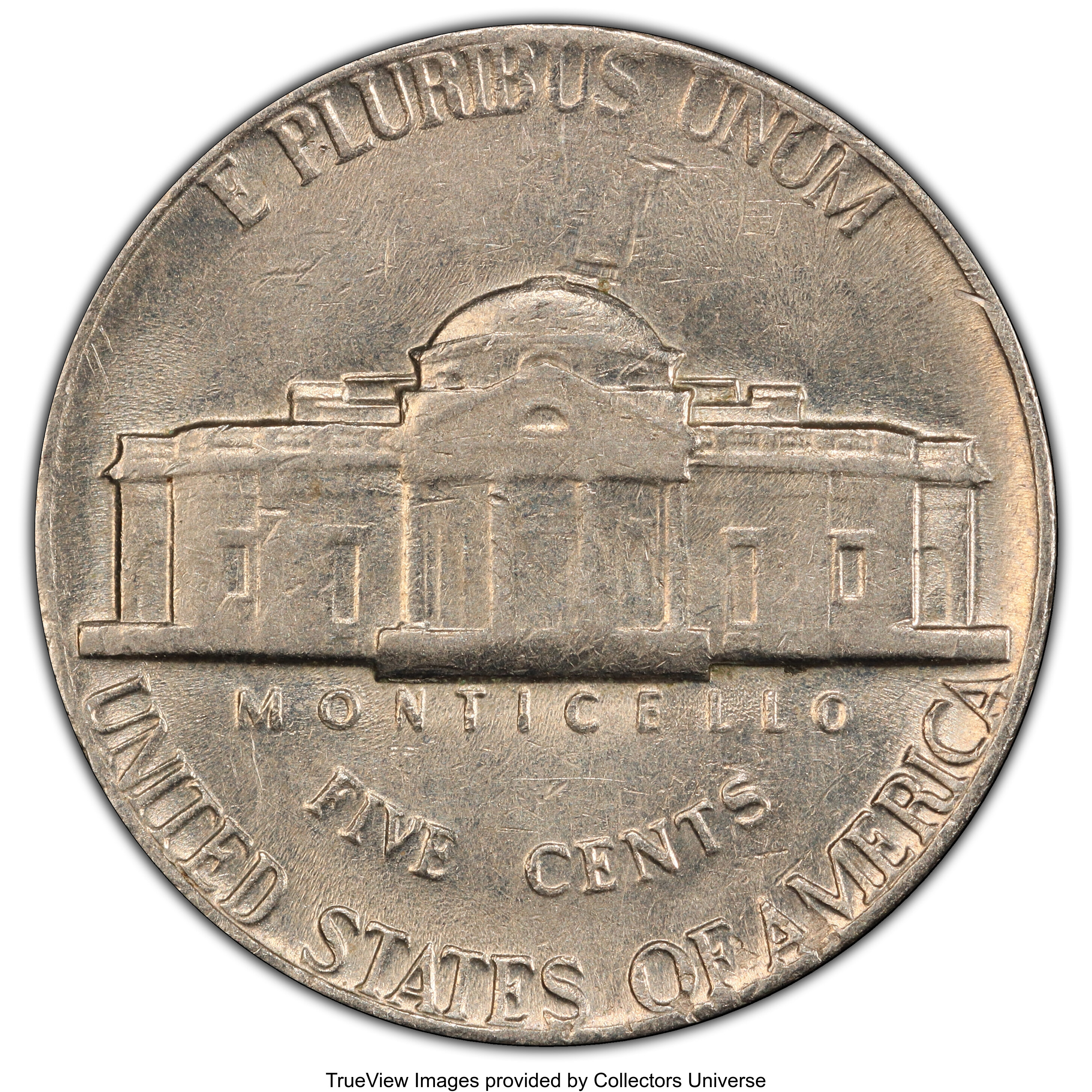 image for: 1976 5C Jefferson Nickel -- Obverse Lamination -- AU58 PCGS....