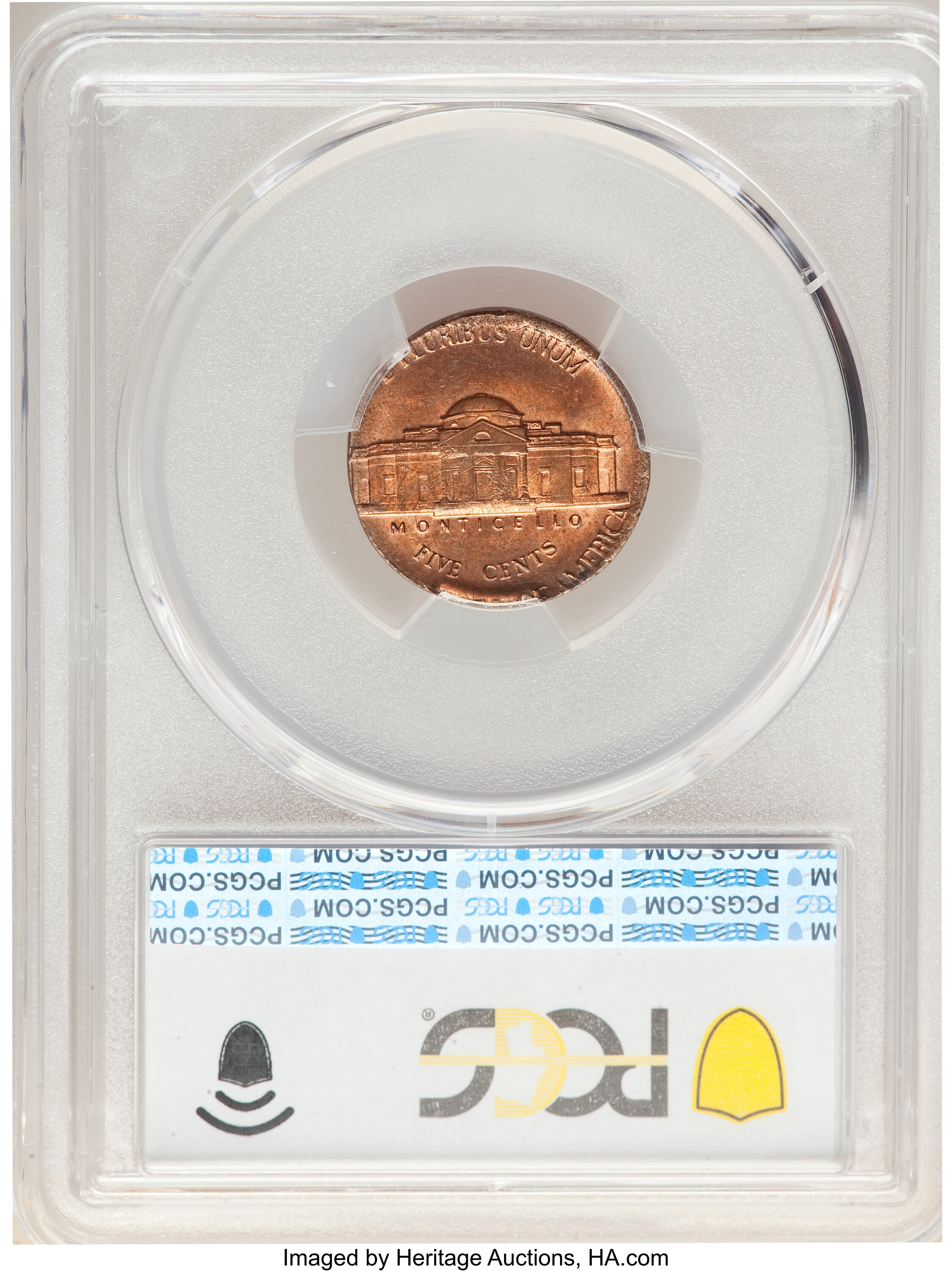 image for: 1979-D 5C Jefferson Nickel -- Struck on Cent Planchet -- MS63 Red and Brown PCGS....