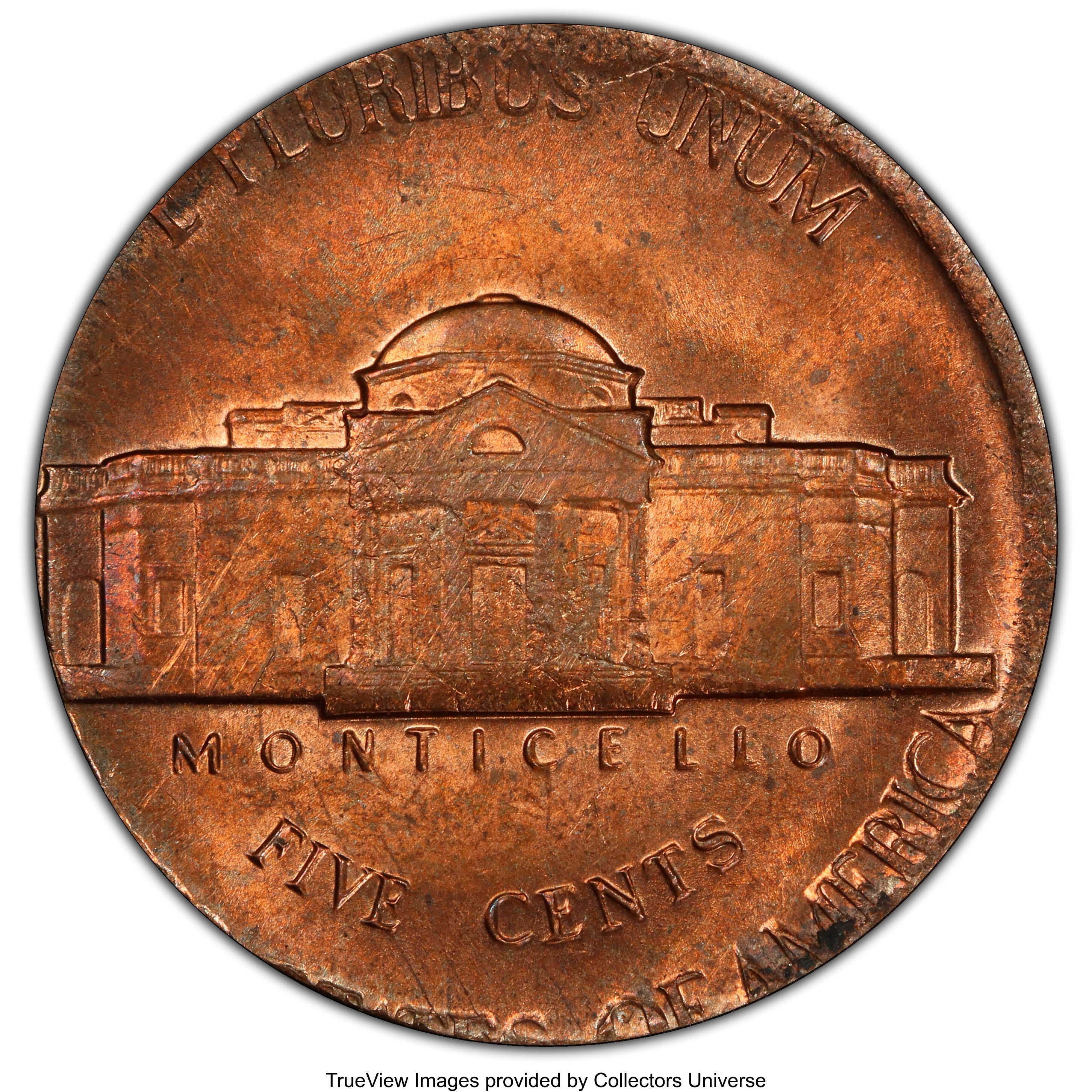 image for: 1979-D 5C Jefferson Nickel -- Struck on Cent Planchet -- MS63 Red and Brown PCGS....