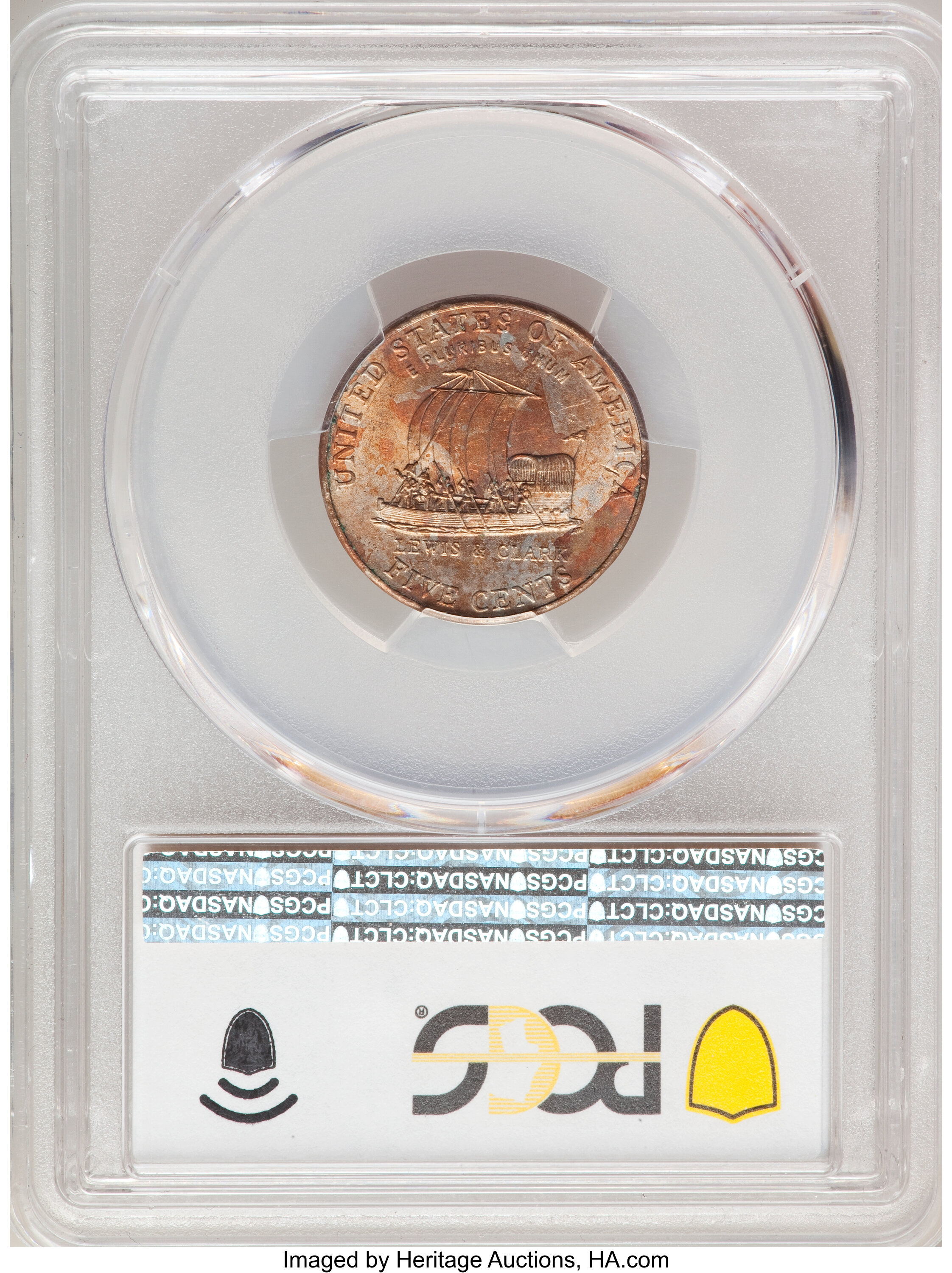 image for: 2004-P 5C Keel Boat Jefferson Nickel -- Improperly Annealed Planchet -- MS63 PCGS....